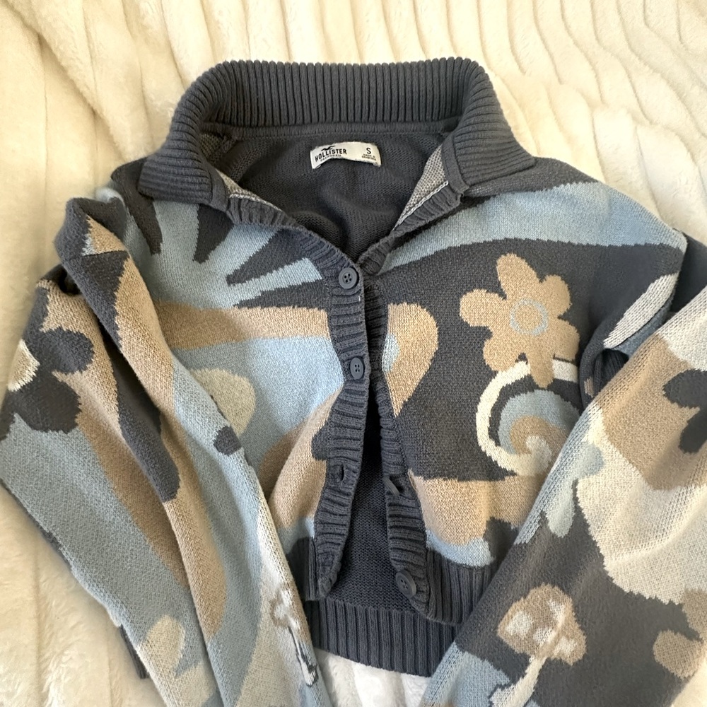 cropped collared button up - hollister